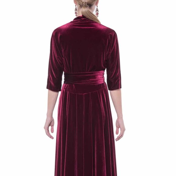 Luisa Beccaria Luisa Wrap Velvet Dress - Picture 4 of 8